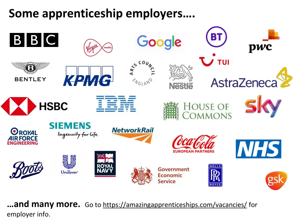 some apprenticeship employers