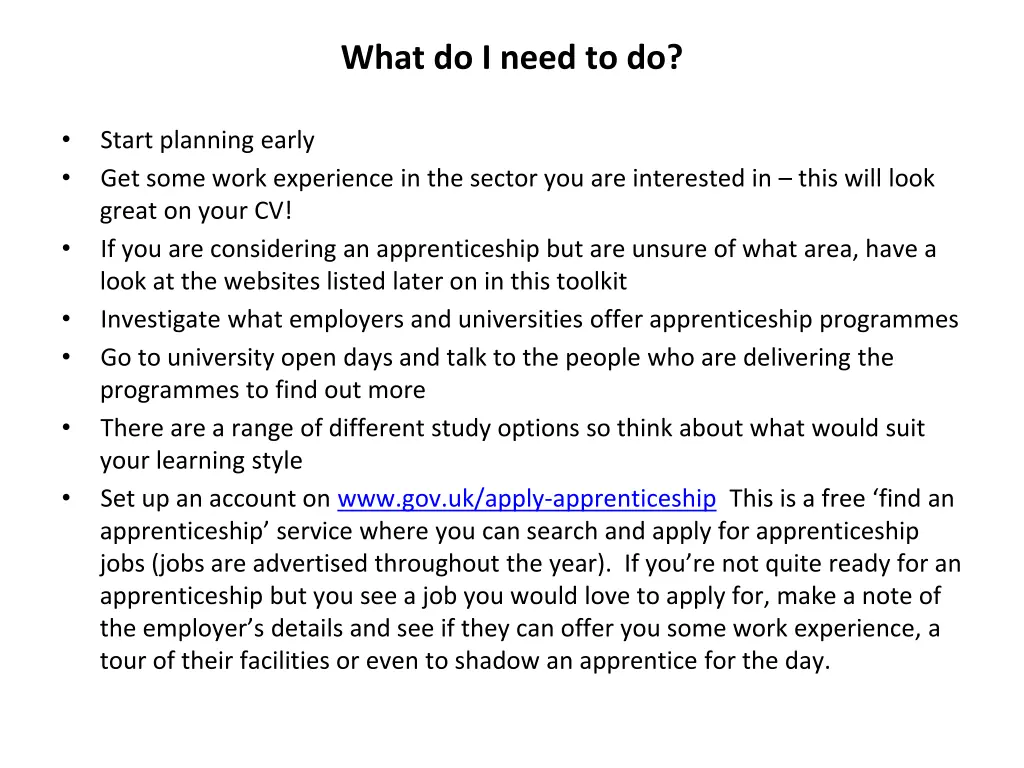 what do i need to do