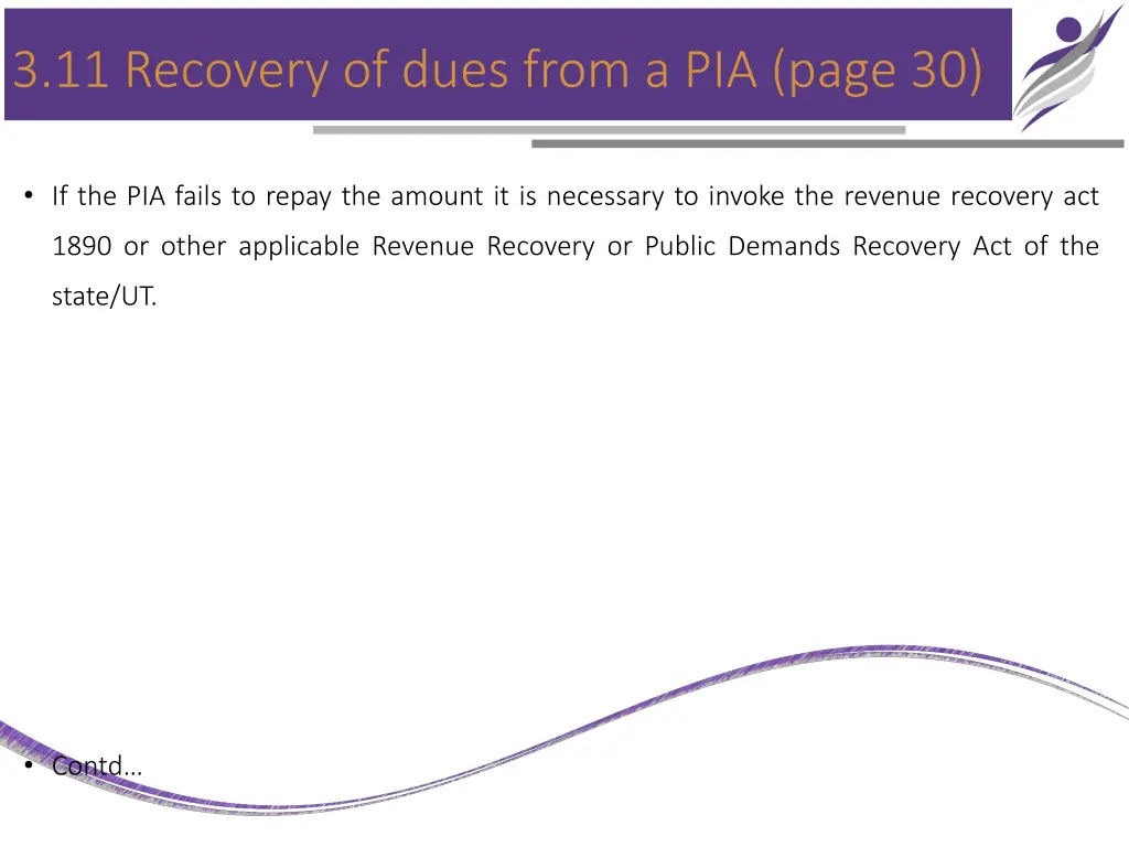 3 11 recovery of dues from a pia page 30