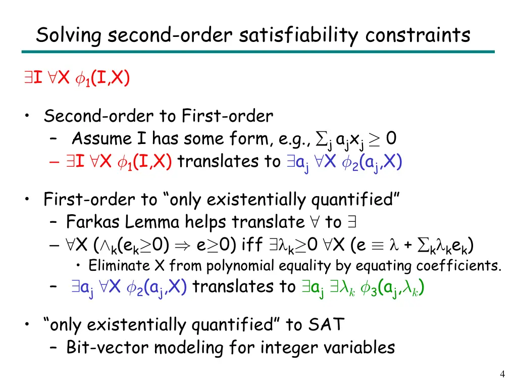solving second order satisfiability constraints