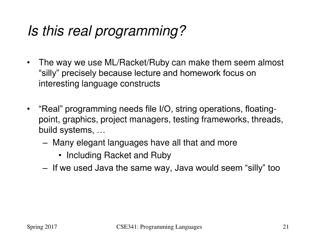 is this real programming