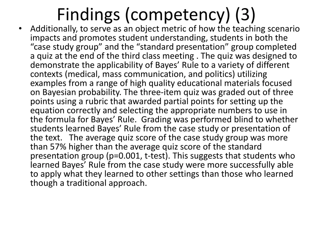 findings competency 3 additionally to serve
