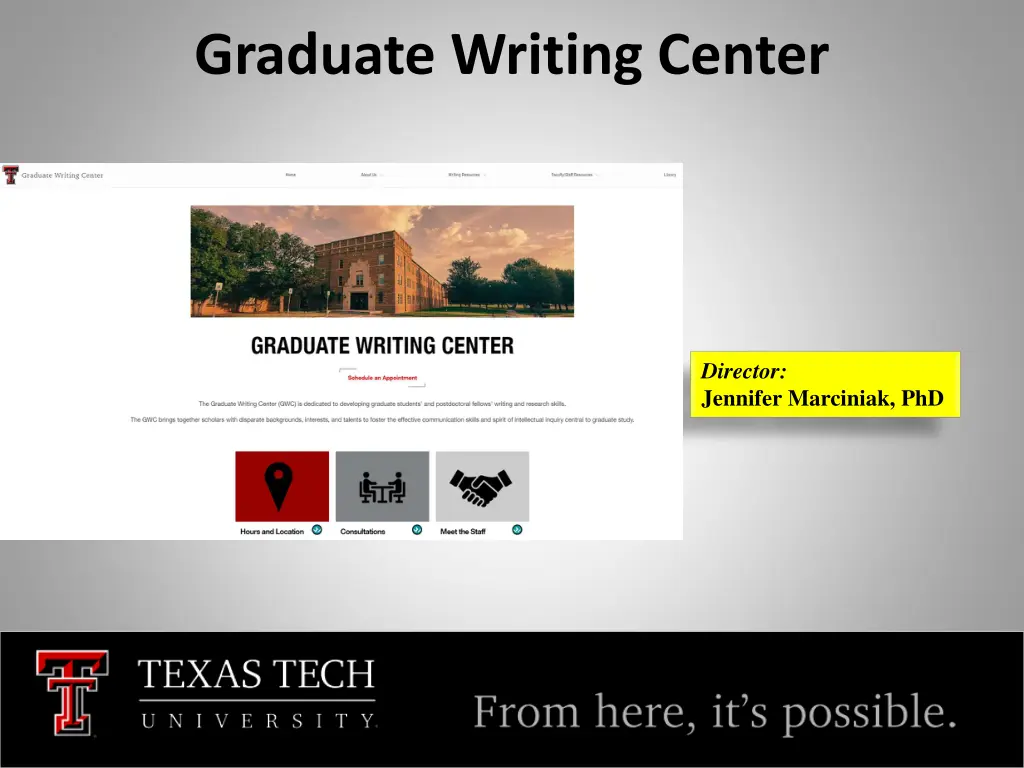 graduate writing center