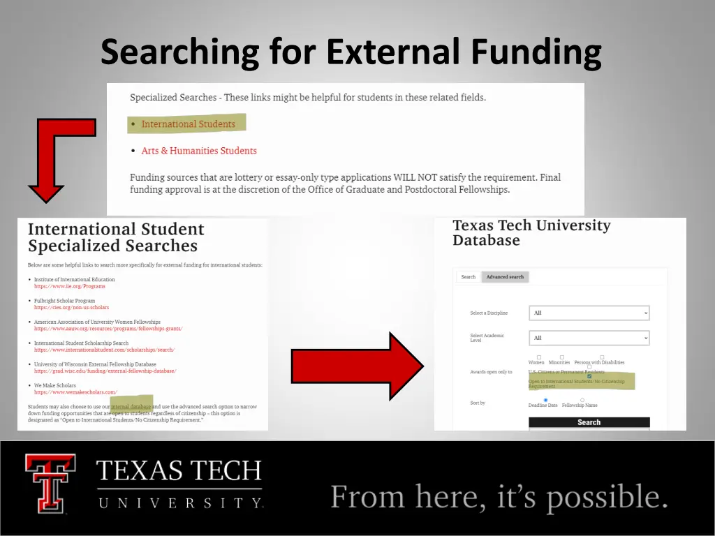 searching for external funding 2