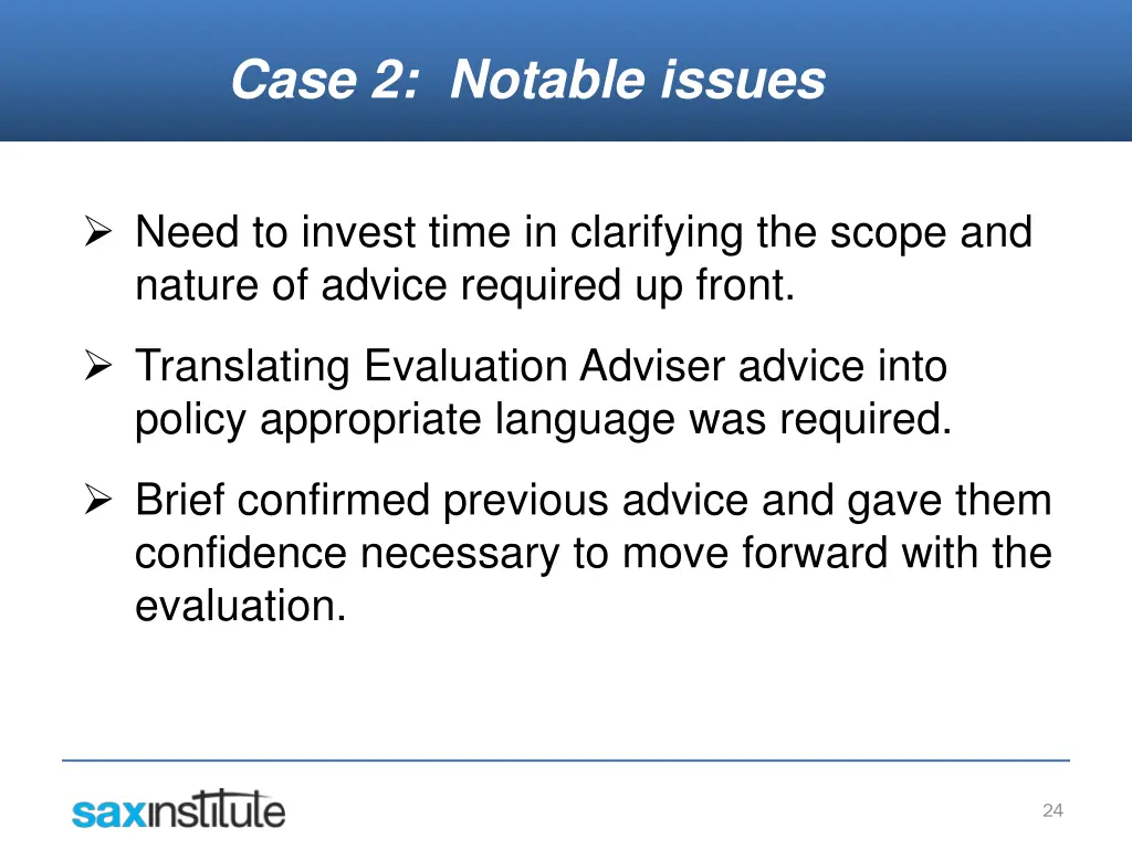 case 2 notable issues