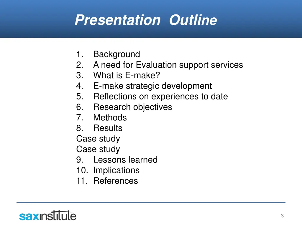 presentation outli ne