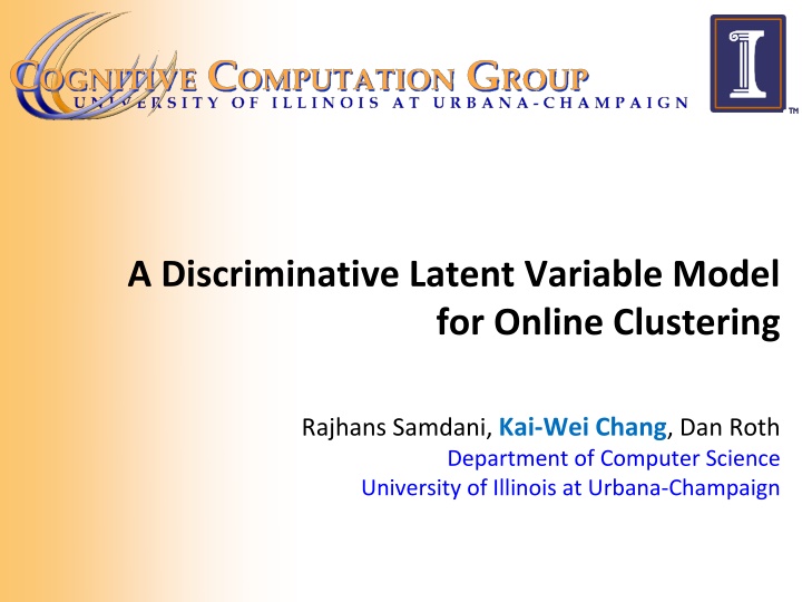 a discriminative latent variable model for online