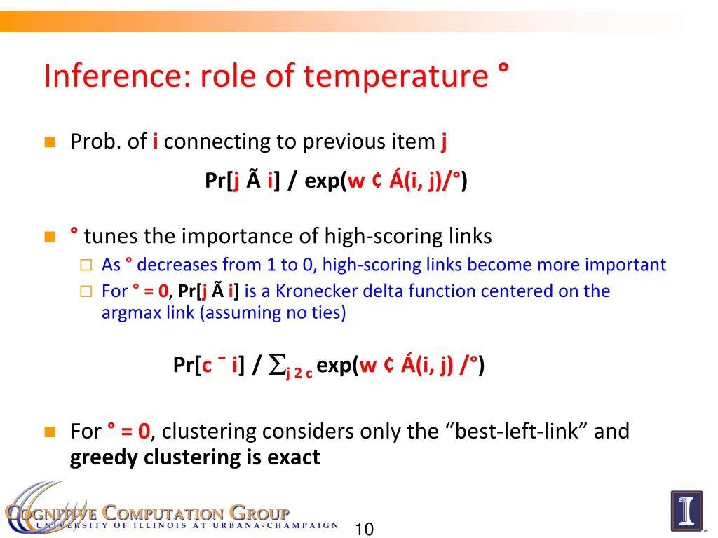inference role of temperature