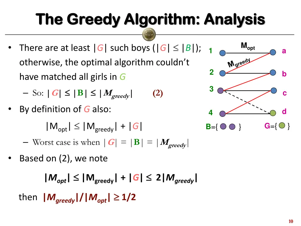 the greedy algorithm analysis the greedy 1