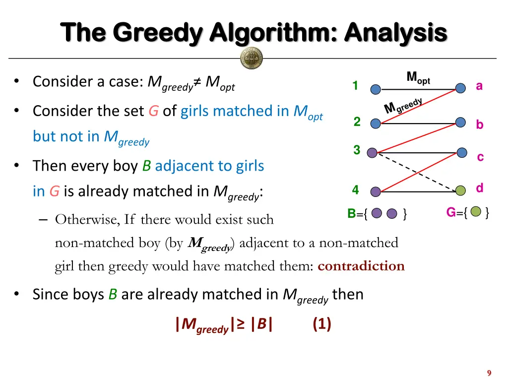 the greedy algorithm analysis the greedy