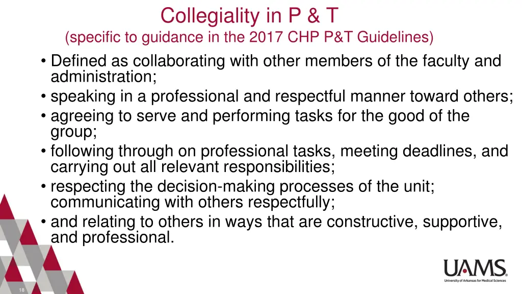 collegiality in p t