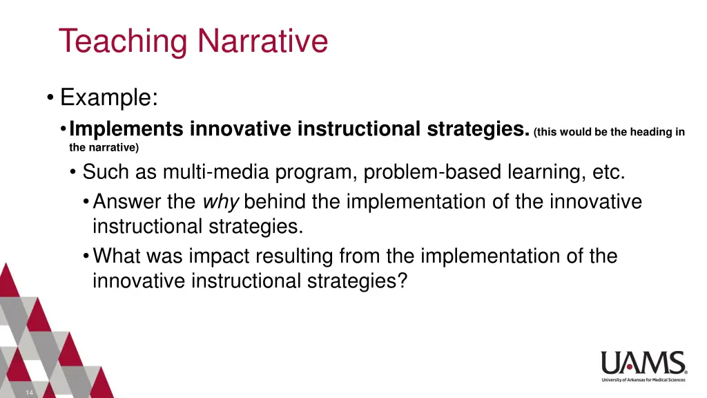 teaching narrative 8
