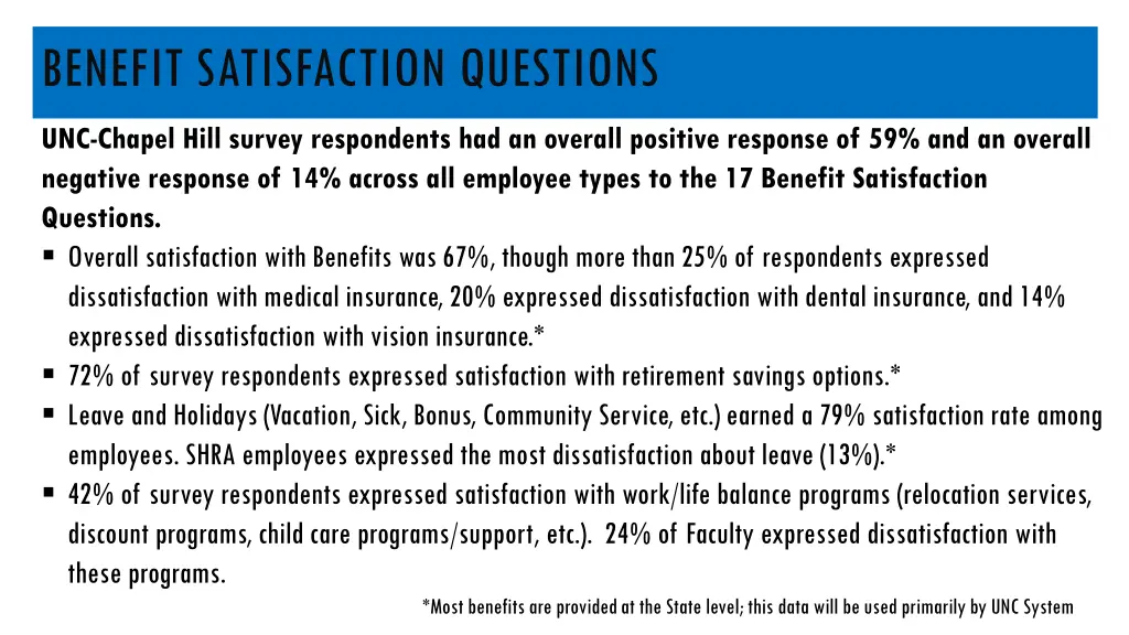 benefit satisfaction questions 1