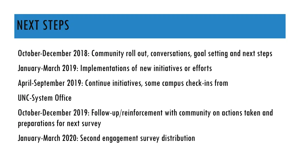 next steps