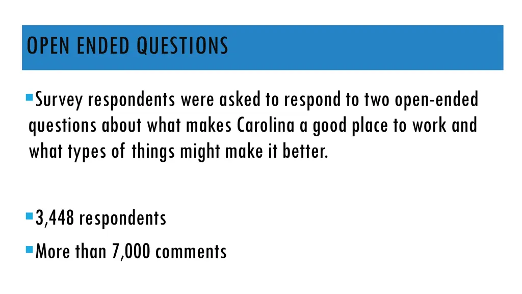 open ended questions