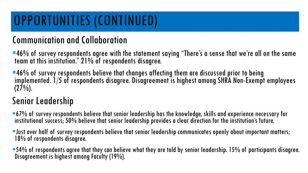 opportunities continued communication