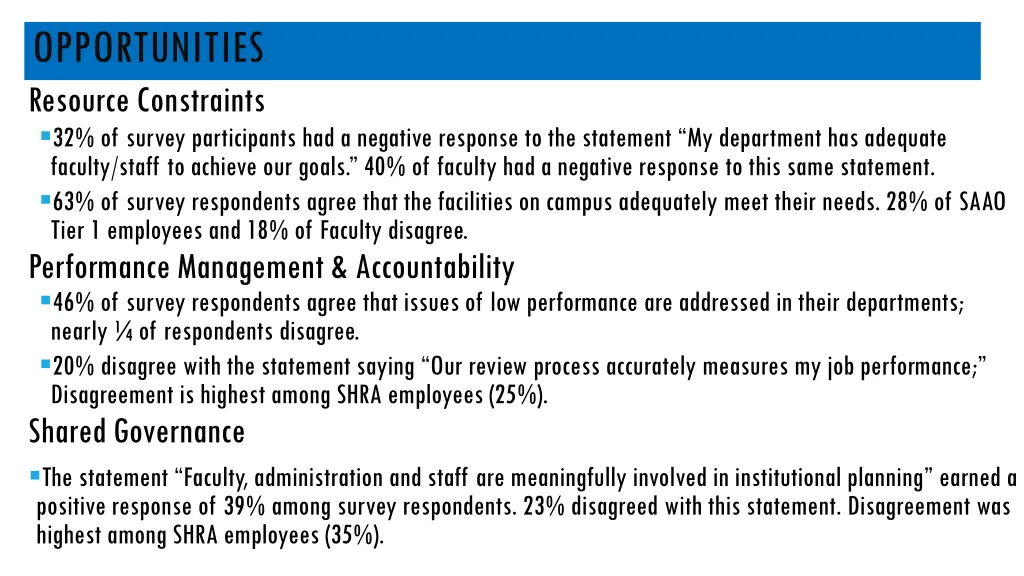 opportunities resource constraints 32 of survey