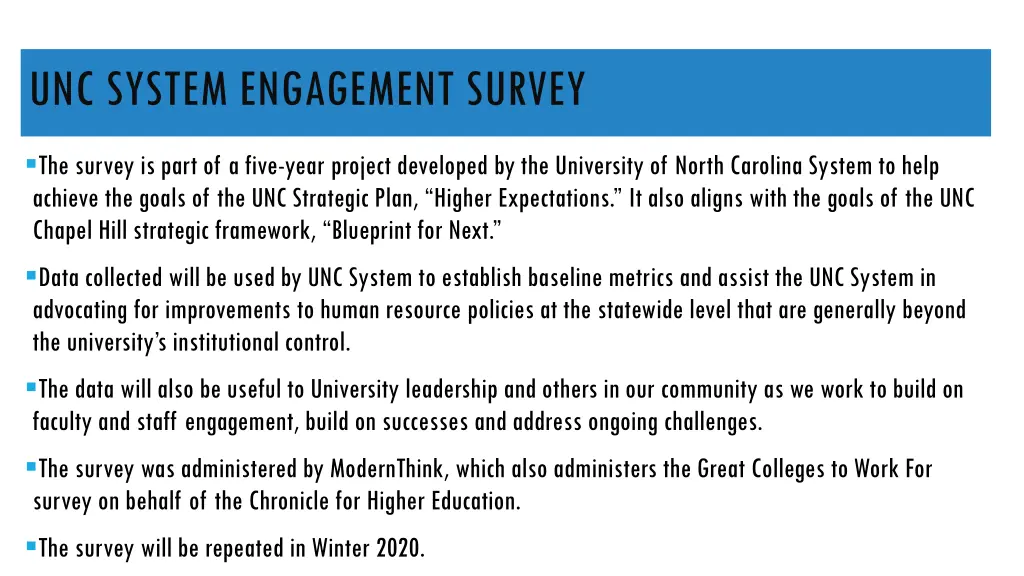 unc system engagement survey