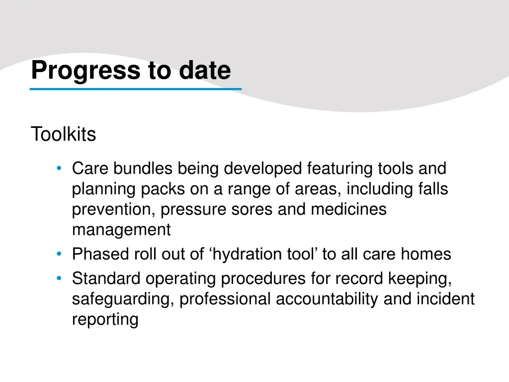 progress to date 3
