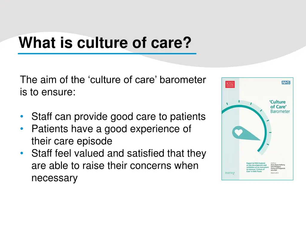 what is culture of care