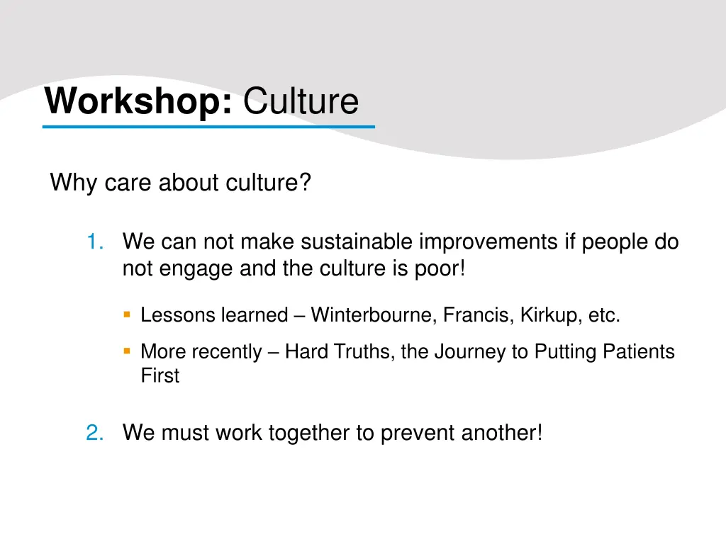 workshop culture