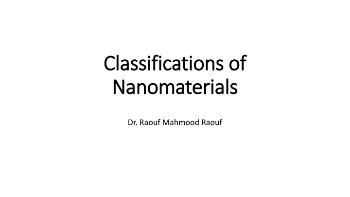 classifications of classifications