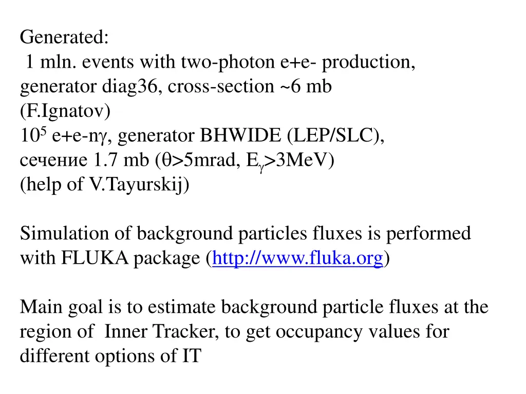 generated 1 mln events with two photon