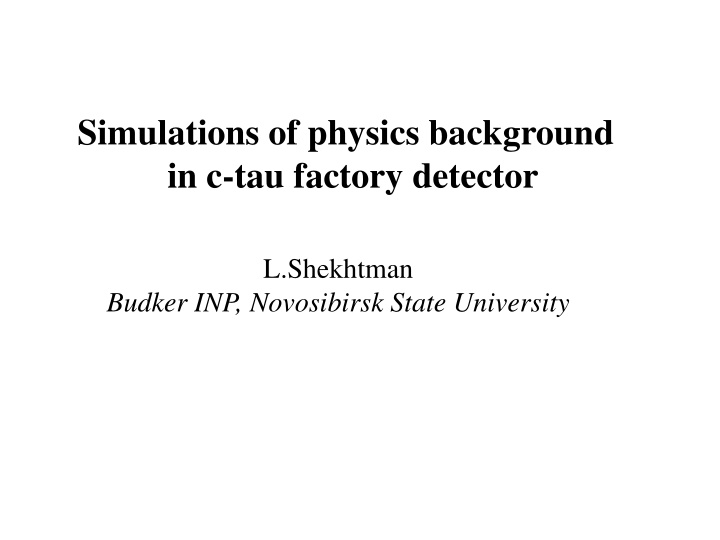 simulations of physics background