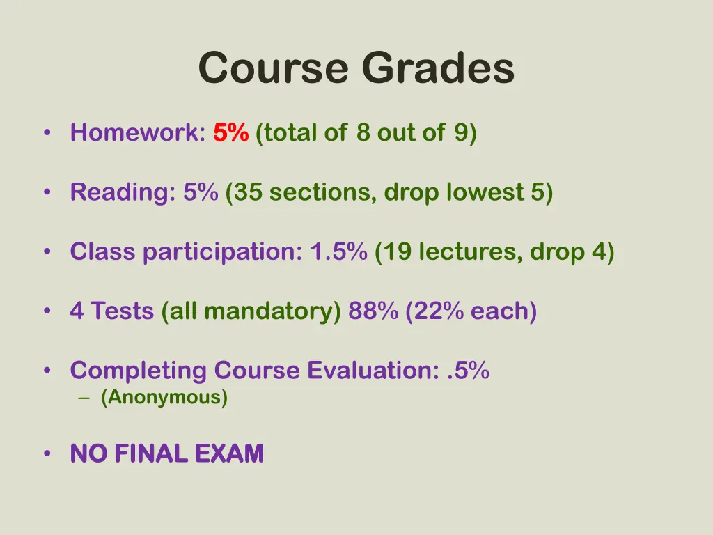 course grades 2