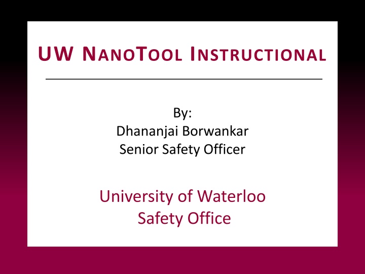 uw n ano t ool i nstructional