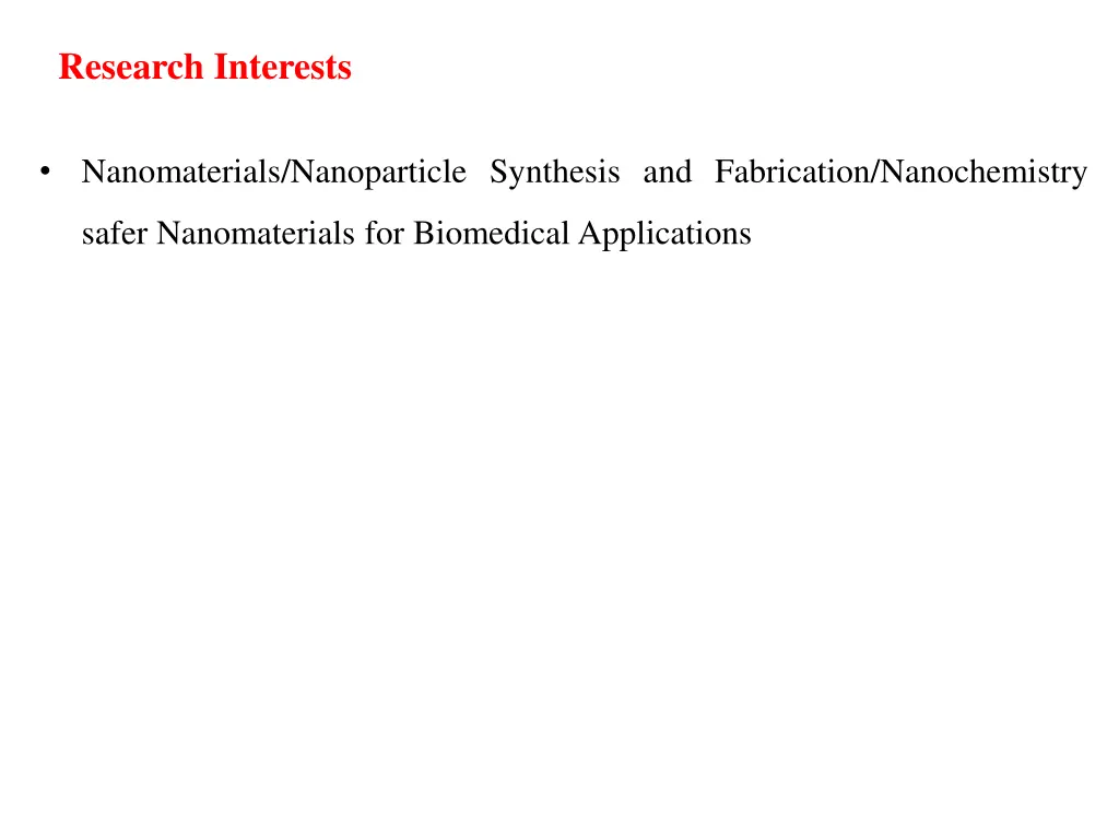 research interests
