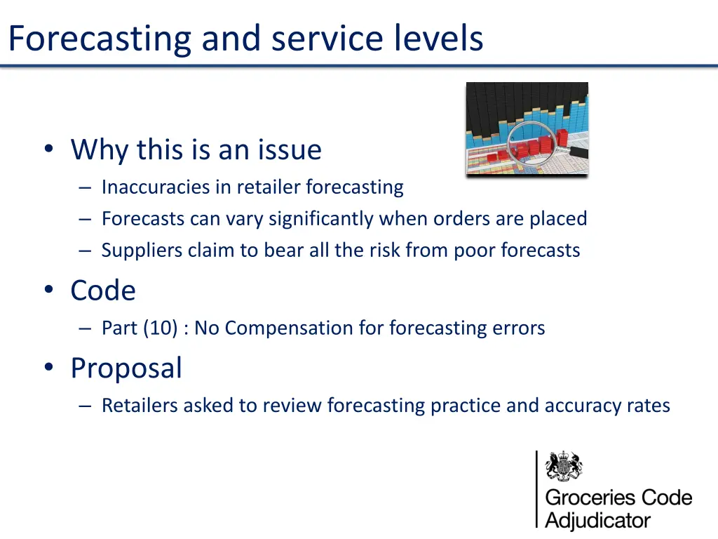 forecasting and service levels