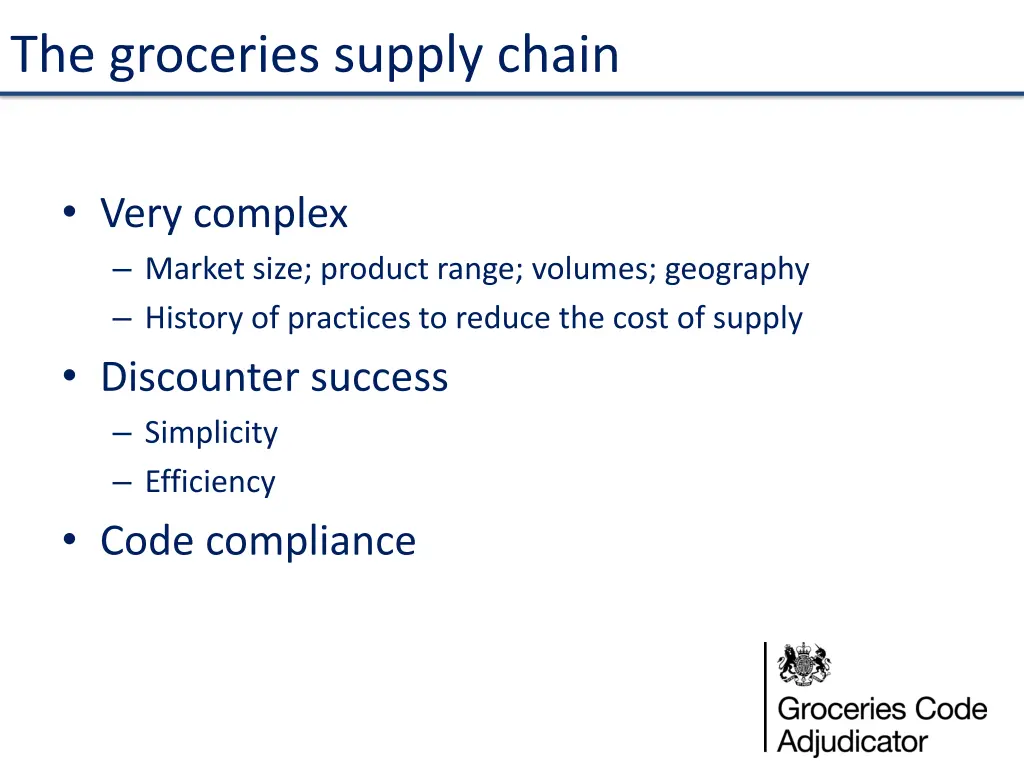 the groceries supply chain