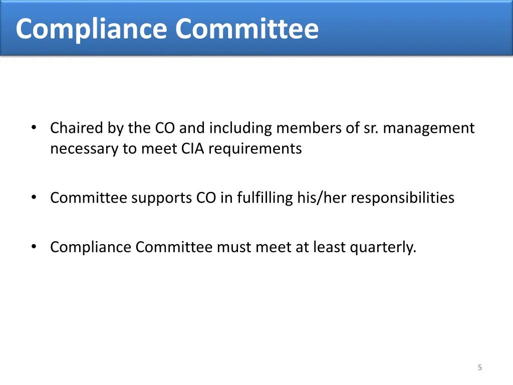 compliance committee