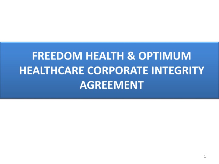 freedom health optimum healthcare corporate
