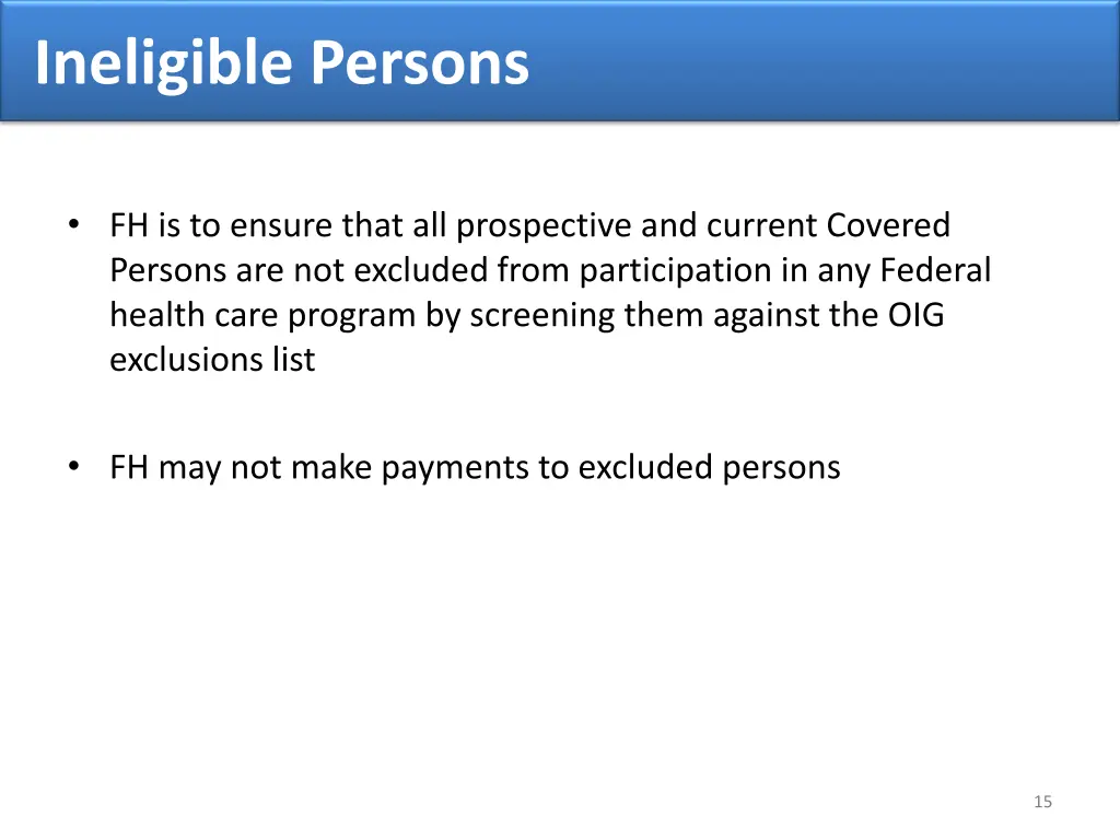 ineligible persons