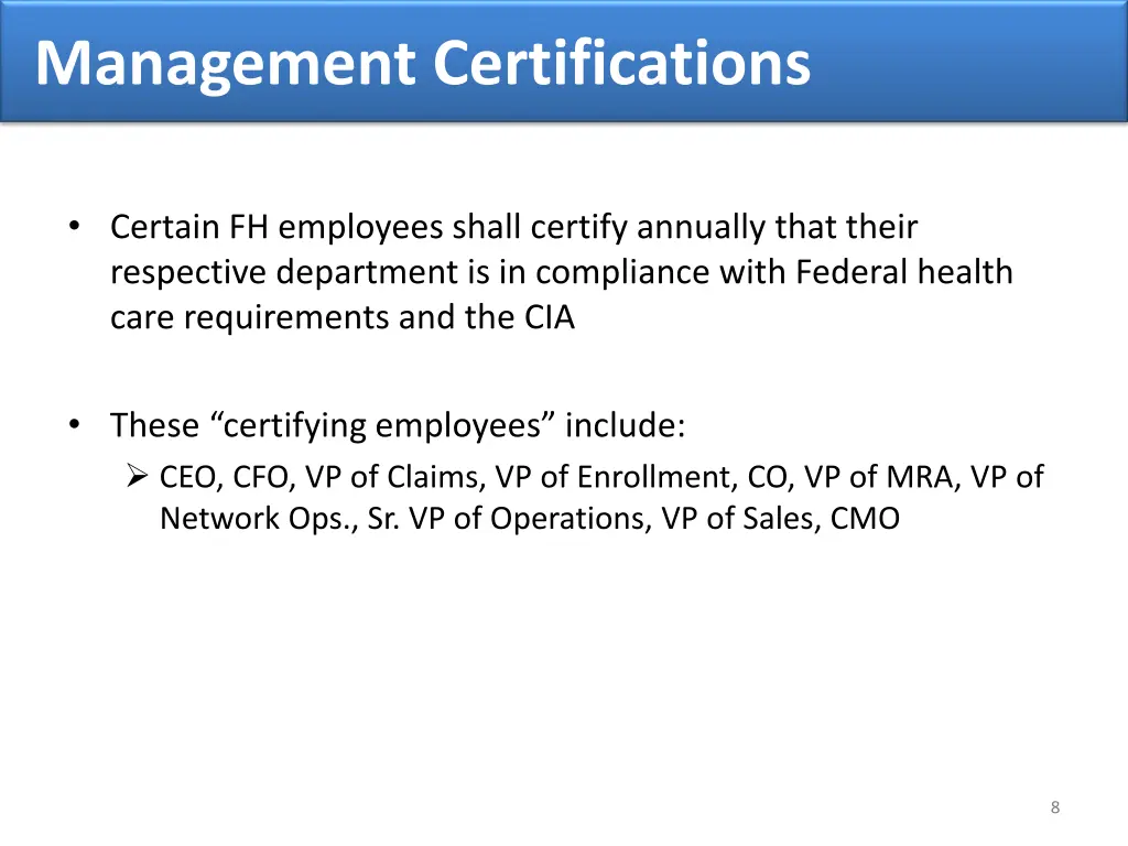 management certifications