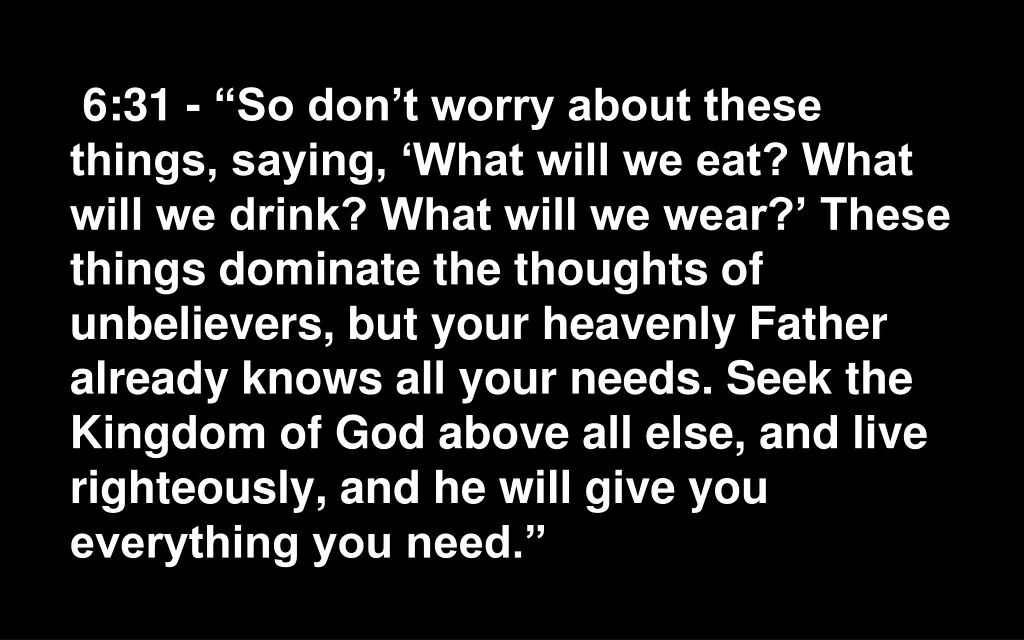 6 31 so don t worry about these things saying