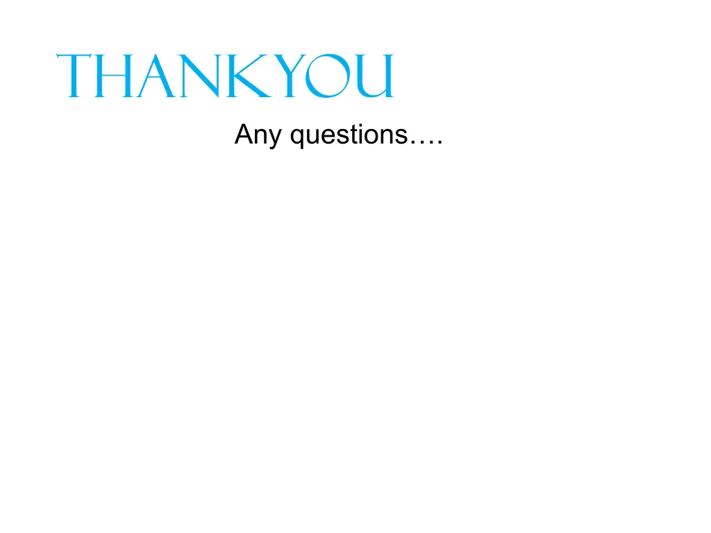 thankyou any questions