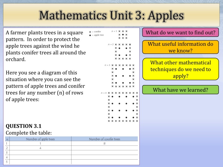 mathematics unit 3 apples