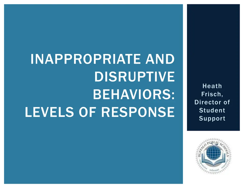 inappropriate and disruptive behaviors levels