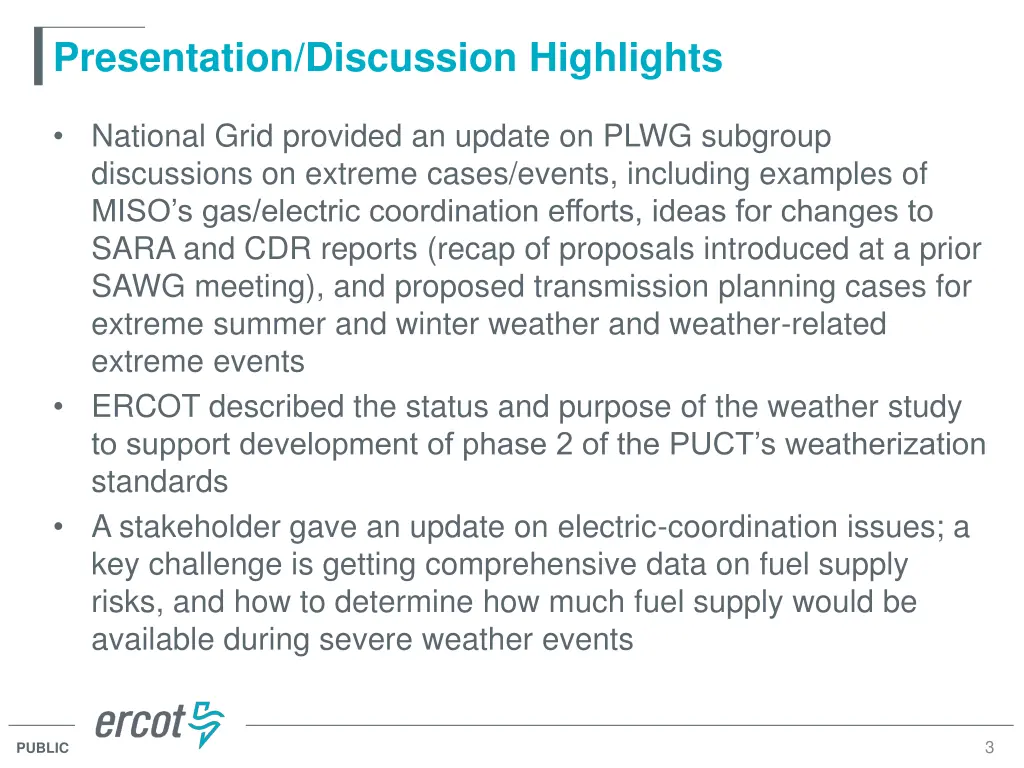 presentation discussion highlights