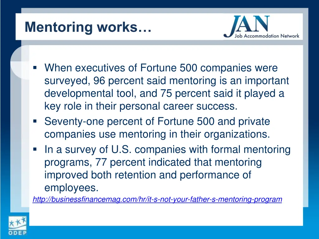 mentoring works