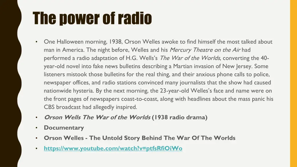 the power of radio