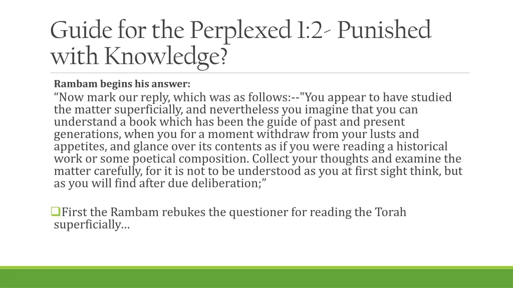 guide for the perplexed 1 2 punished with 3