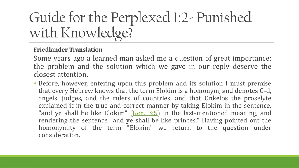 guide for the perplexed 1 2 punished with