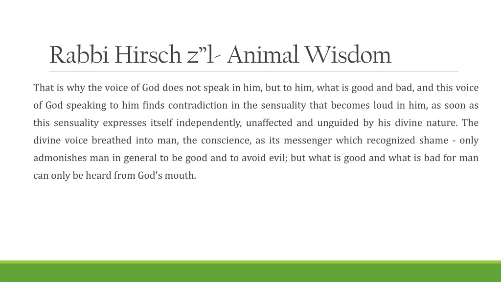 rabbi hirsch z l animal wisdom 2
