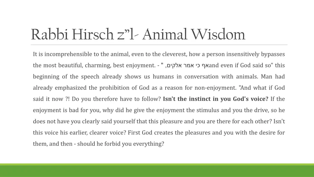 rabbi hirsch z l animal wisdom 3