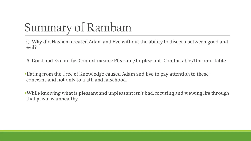 summary of rambam