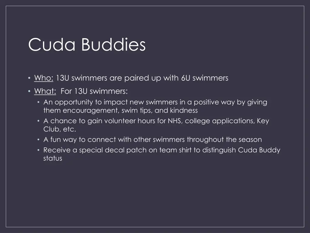 cuda buddies